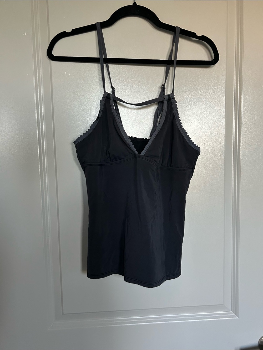 Athleta Black Lace-Trim Camisole with Adjustable Straps